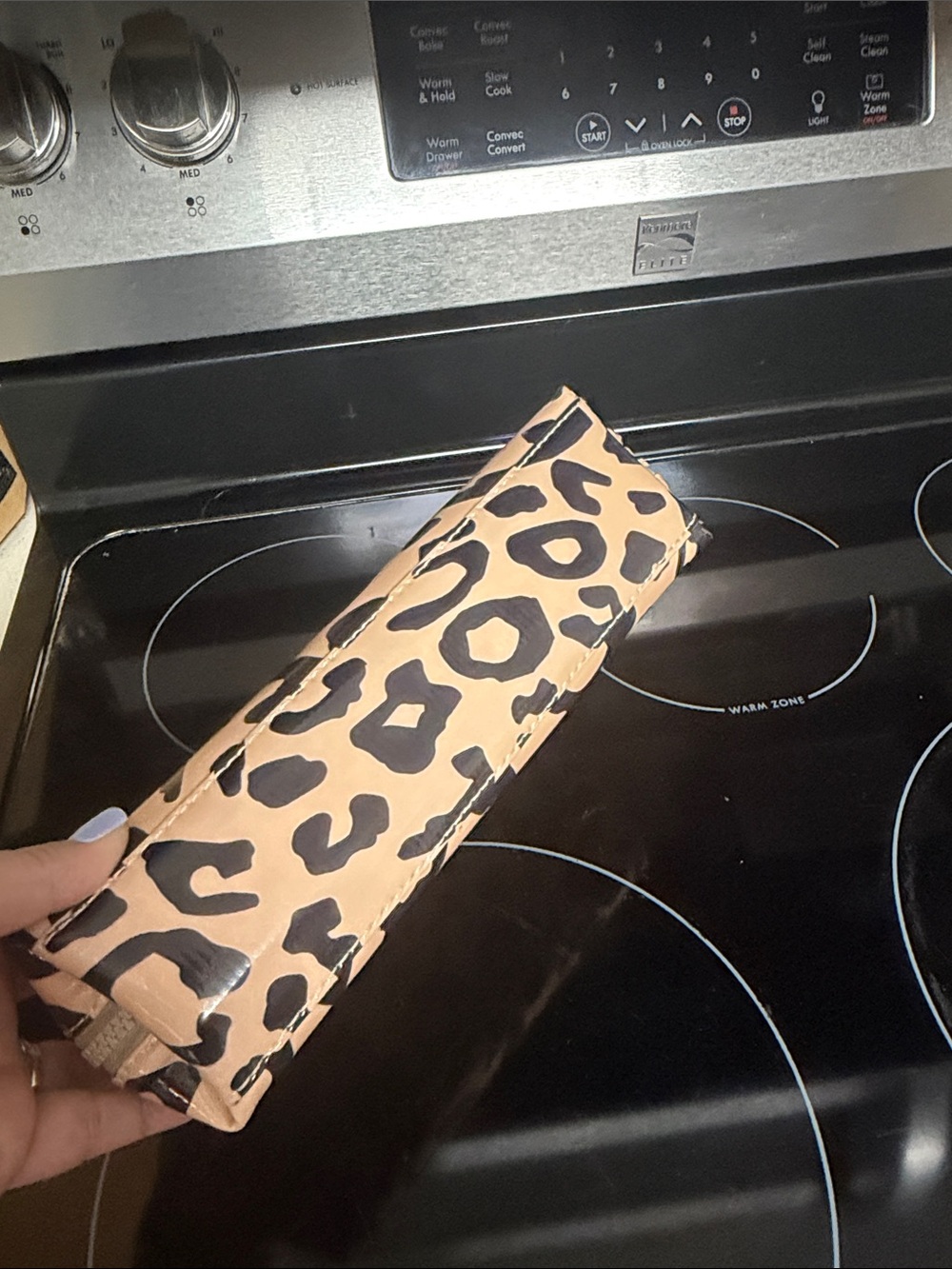 Consuela Leopard Print Glossy Cosmetic Pouch Large - Picture 4 of 8